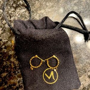 Mejuri dainty hoops with sapphires